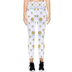 Uruguay Symbol Motif Pattern Pocket Leggings 