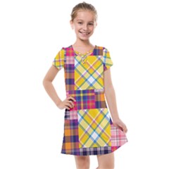 Checks Pattern Kids  Cross Web Dress by designsbymallika