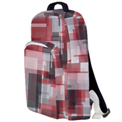 Abstract Tiles, Mixed Color Paint Splashes, Altered Double Compartment Backpack by Casemiro