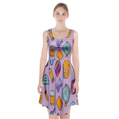 Back To School And Schools Out Kids Pattern Racerback Midi Dress by DinzDas