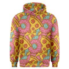 Fast Food Pizza And Donut Pattern Men s Overhead Hoodie by DinzDas