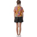 Fast Food Pizza And Donut Pattern Kids  Butterfly Cutout Tee View2