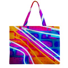 Pop Art Neon Wall Zipper Mini Tote Bag by essentialimage365