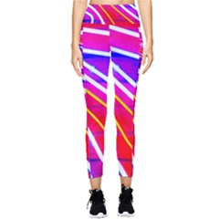 Pop Art Neon Lights Pocket Leggings 