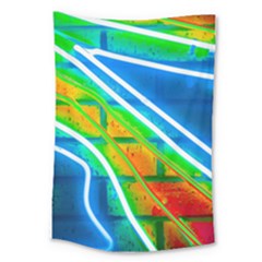 Pop Art Neon Wall Large Tapestry by essentialimage365