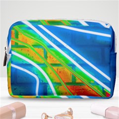 Pop Art Neon Wall Make Up Pouch (medium) by essentialimage365