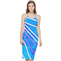 Pop Art Neon Wall Bodycon Cross Back Summer Dress