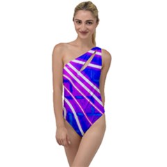 Pop Art Neon Wall To One Side Swimsuit by essentialimage365