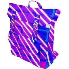 Pop Art Neon Wall Buckle Up Backpack by essentialimage365