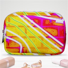 Pop Art Neon Wall Make Up Pouch (small) by essentialimage365