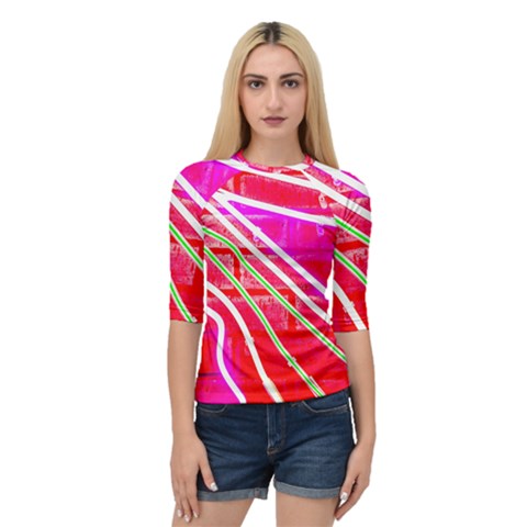 Pop Art Neon Wall Quarter Sleeve Raglan Tee by essentialimage365