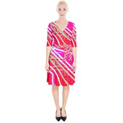 Pop Art Neon Wall Wrap Up Cocktail Dress by essentialimage365