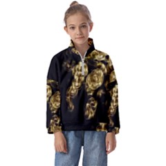 Bud Gilt  Kids  Half Zip Hoodie by MRNStudios