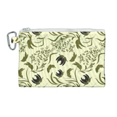 Folk Flowers Art Pattern Floral Abstract Surface Design  Seamless Pattern Canvas Cosmetic Bag (large) by Eskimos