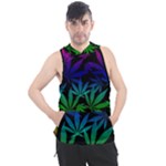 Weed Rainbow, Ganja leafs pattern in colors, 420 marihujana theme Men s Sleeveless Hoodie Weed Rainbow, Ganja leafs pattern in colors, 420 marihujana theme Men s Sleeveless Hoodie