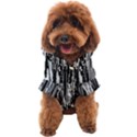 Black And White Abstract Linear Print Dog Coat View1