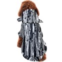 Black And White Abstract Linear Print Dog Coat View2