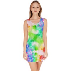 Tie Die Look Rainbow Pattern Bodycon Dress by myblueskye777