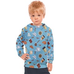 Coffee Time Kids  Hooded Pullover by SychEva