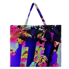 Neon Aggression Zipper Large Tote Bag by MRNStudios