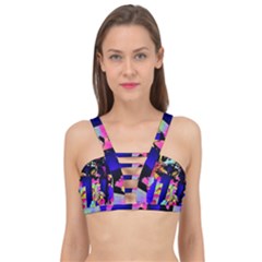 Neon Aggression Cage Up Bikini Top by MRNStudios