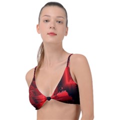 Red Light Knot Up Bikini Top by MRNStudios