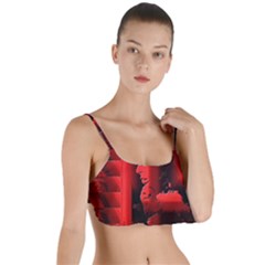 Red Light Layered Top Bikini Top  by MRNStudios