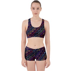 Dark Multicolored Mosaic Pattern Work It Out Gym Set