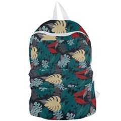 Tropical Autumn Leaves Foldable Lightweight Backpack by tmsartbazaar