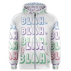 Blah Blah Men s Zipper Hoodie by designsbymallika