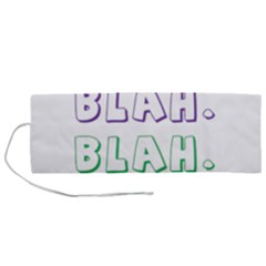 Blah Blah Roll Up Canvas Pencil Holder (m) by designsbymallika