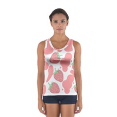 Strawberry Cow Pet Sport Tank Top  by Magicworlddreamarts1