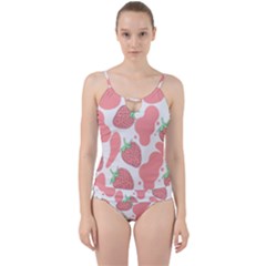 Strawberry Cow Pet Cut Out Top Tankini Set by Magicworlddreamarts1