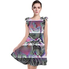 Techno Bouquet Tie Up Tunic Dress by MRNStudios