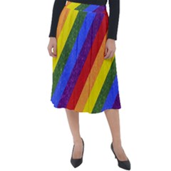 Lgbt Pride Motif Flag Pattern 1 Classic Velour Midi Skirt  by dflcprintsclothing