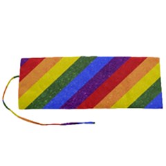 Lgbt Pride Motif Flag Pattern 1 Roll Up Canvas Pencil Holder (s) by dflcprintsclothing