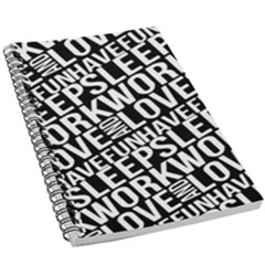 Sleep Work Love And Have Fun Typographic Pattern 5 5  X 8 5  Notebook by dflcprintsclothing