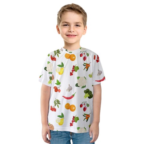 Fruits, Vegetables And Berries Kids  Sport Mesh Tee by SychEva