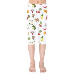 Fruits, Vegetables And Berries Kids  Capri Leggings  by SychEva