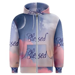 Blessed Men s Zipper Hoodie by designsbymallika