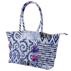 Blue Pastel Print Canvas Shoulder Bag by designsbymallika