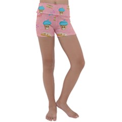 Toothy Sweets Kids  Lightweight Velour Yoga Shorts by SychEva