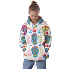 Boho Skull Vibe Kids  Oversized Hoodie by designsbymallika