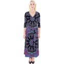 Framed Mandala Quarter Sleeve Wrap Maxi Dress View1