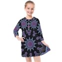 Framed Mandala Kids  Quarter Sleeve Shirt Dress View1