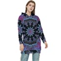 Framed Mandala Women s Long Oversized Pullover Hoodie View1