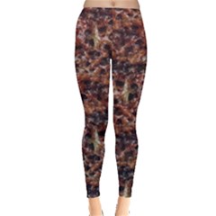 Warm Abstract Surface Print Leggings  by dflcprintsclothing