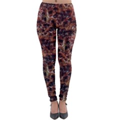 Warm Abstract Surface Print Lightweight Velour Leggings by dflcprintsclothing