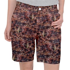 Warm Abstract Surface Print Pocket Shorts by dflcprintsclothing