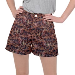 Warm Abstract Surface Print Ripstop Shorts by dflcprintsclothing